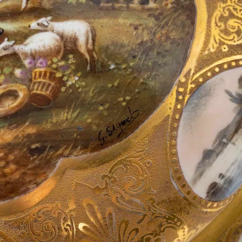 Bonbonnière, "scène champêtre", fin XIXème siècle