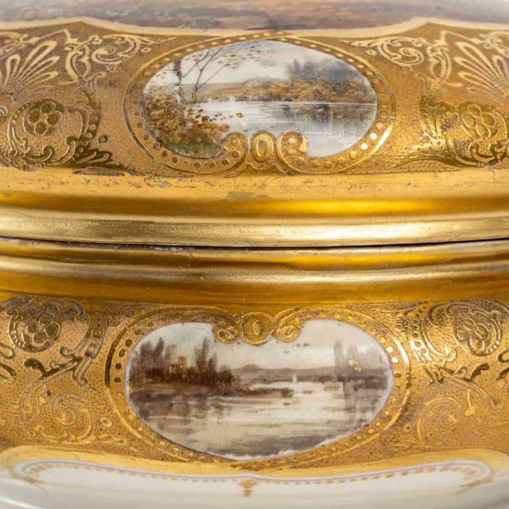 Bonbonnière, "scène champêtre", fin XIXème siècle