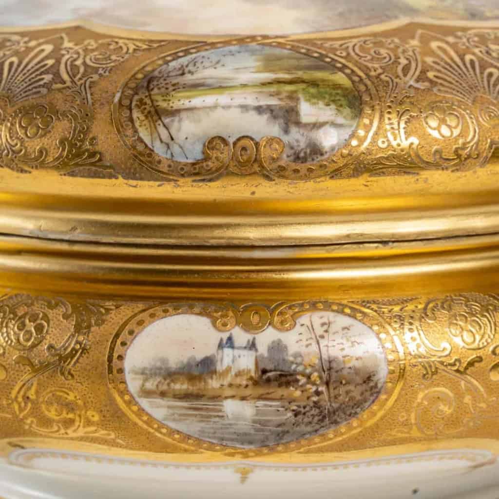 Bonbonnière, "scène champêtre", fin XIXème siècle