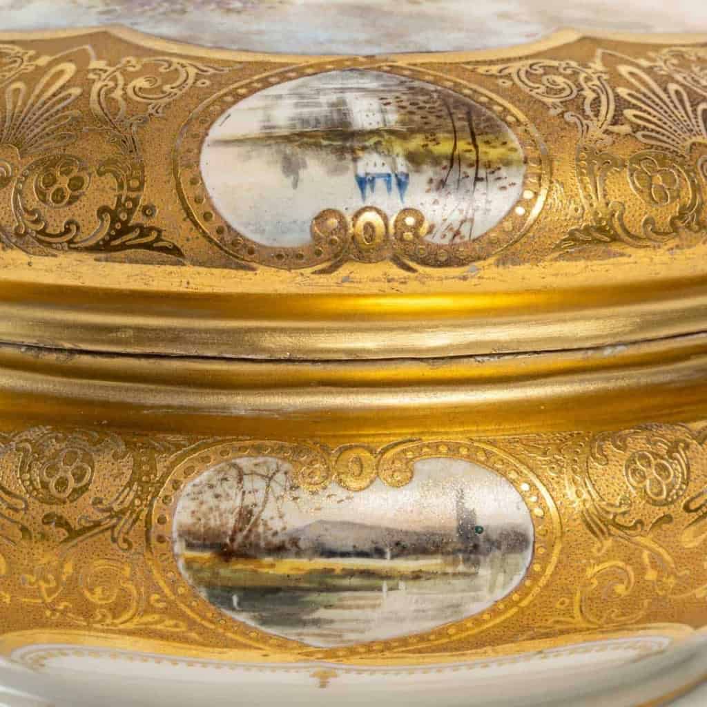 Bonbonnière, "scène champêtre", fin XIXème siècle
