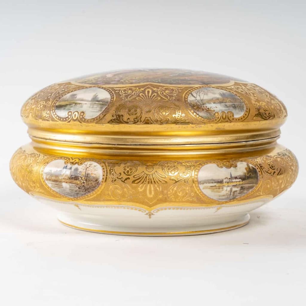 Bonbonnière, "scène champêtre", fin XIXème siècle