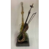 1970/80 Violon En Bronze Et Pâte De Verre, Sculpture Signée LOHE | Biron |||||||