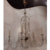 1950′ Lustre en Cristal de Bohême 5 Bras | Biron 1950′ Lustre en Cristal de Bohême 5 Bras