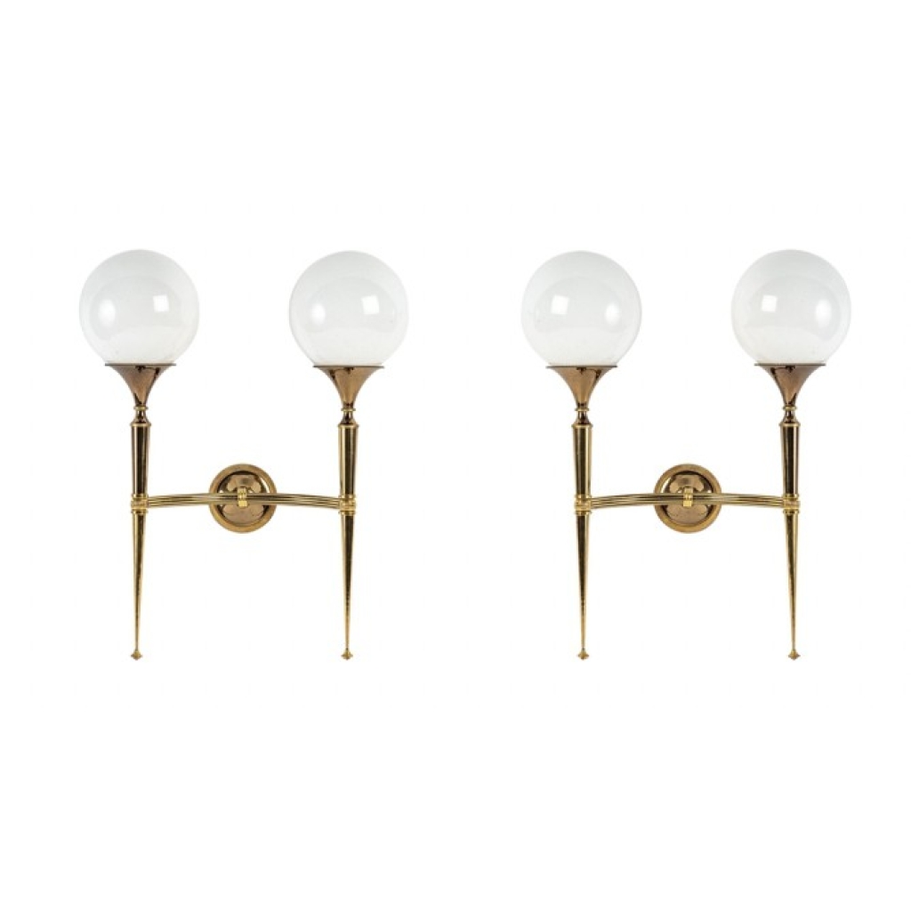 1960 Paire d’Appliques Maison Jansen | Biron ||||||