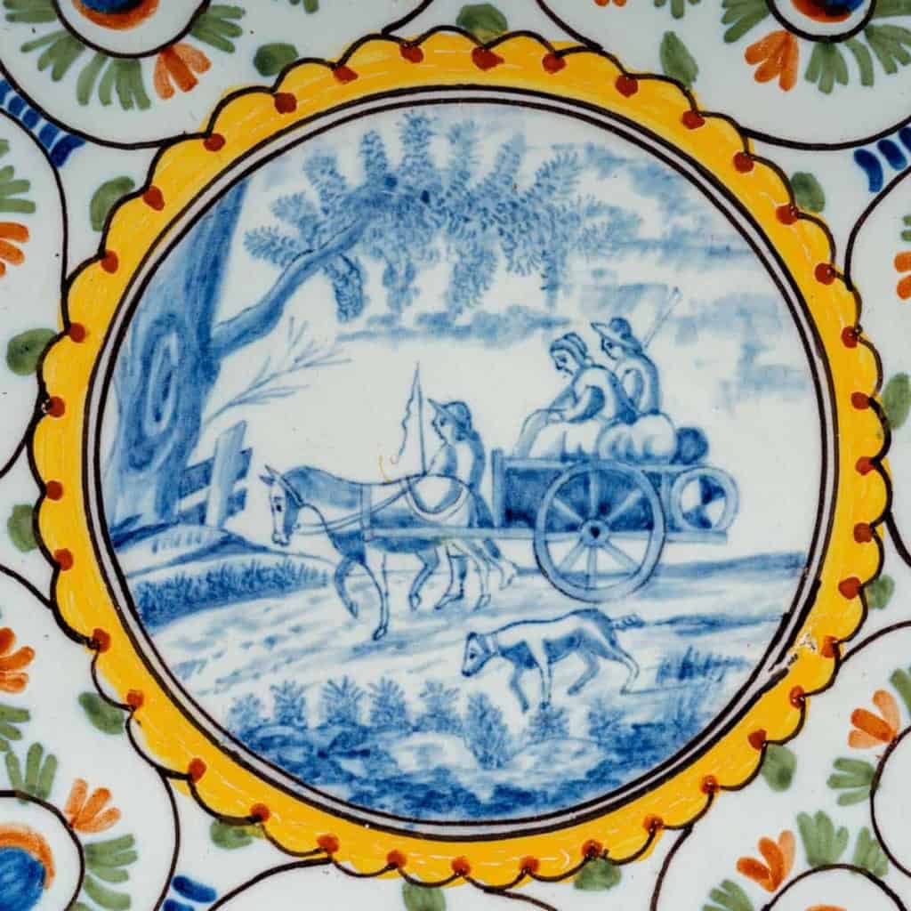 Plat en faiïnce de Delft XIXeme siècle | Biron Plat en faiïnce de Delft XIXeme siècle