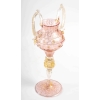 Très grand verre vénitien rose Salviati ou Frateli Toso, 1880