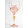 Très grand verre vénitien rose Salviati ou Frateli Toso, 1880