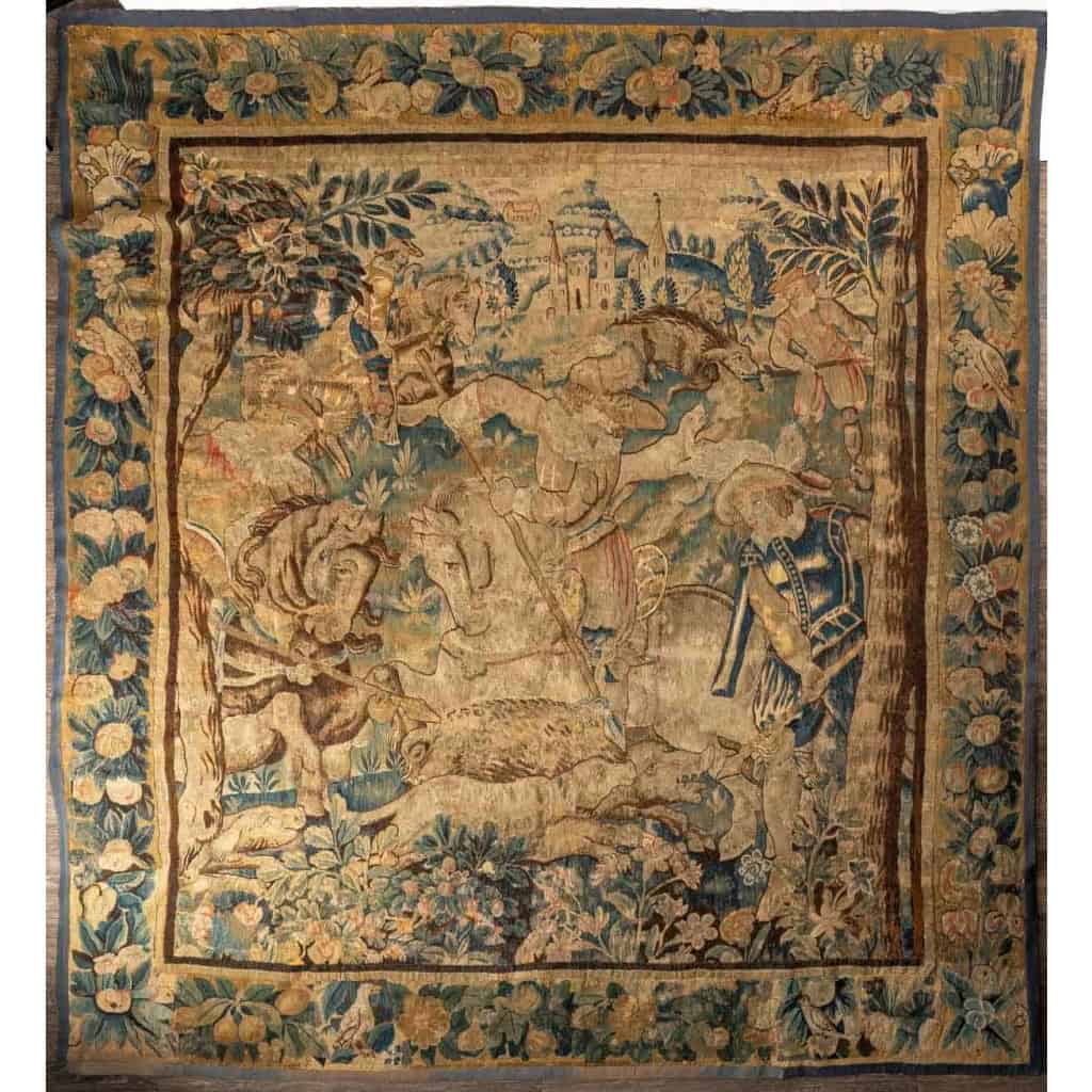 Tapisserie la chasse à l’épieu, XVI ème siècle | Biron |||||||