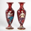 Une paire de vases en émail fin XIXème siècle | Biron ||||||