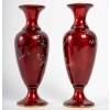 Une paire de vases en émail fin XIXème siècle | Biron Une paire de vases en émail fin XIXème siècle