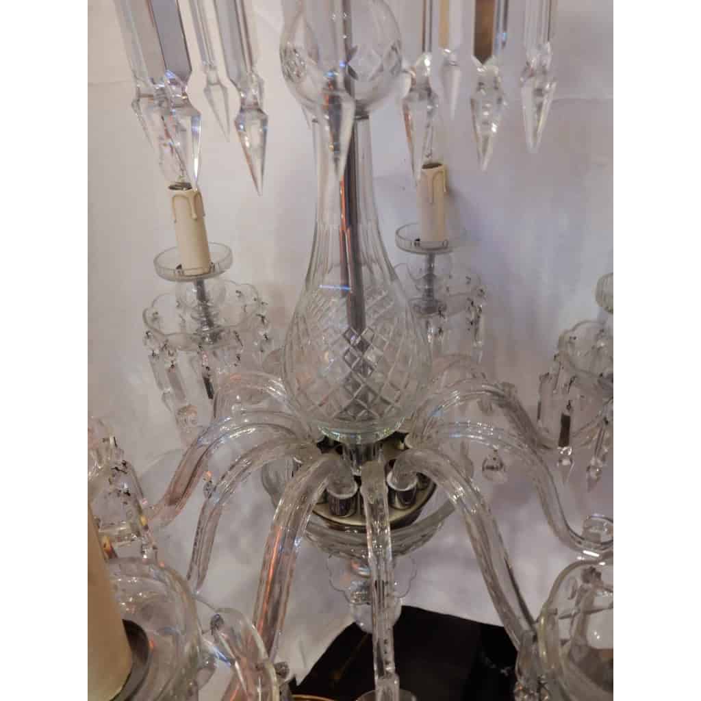 1950′ Lustre en Cristal de Bohême Ou Baccarat 6 Bras | Biron 1950′ Lustre en Cristal de Bohême Ou Baccarat 6 Bras