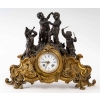 Pendule en bronze doré et patine. XIXème siècle | Biron ||||||||||