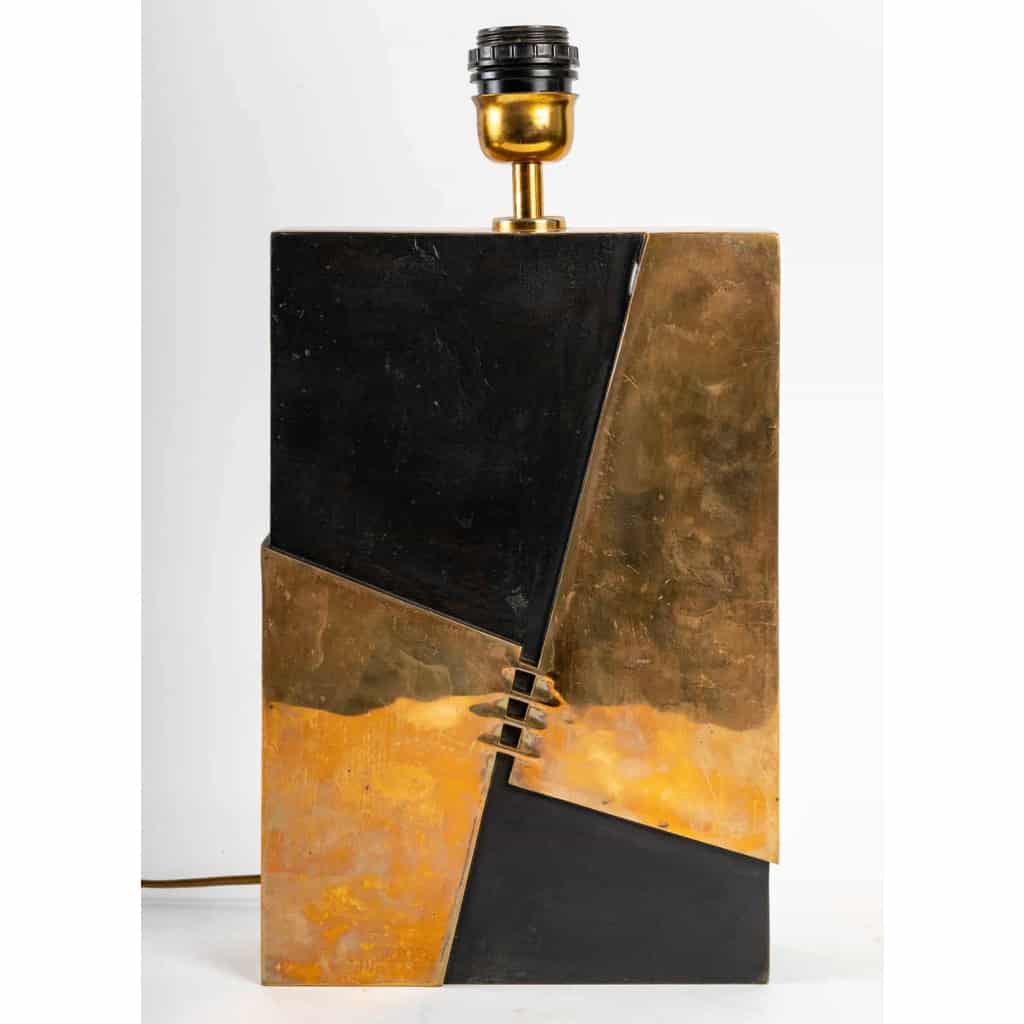 Lampe signée en bronze, 1970 | Biron |||||||