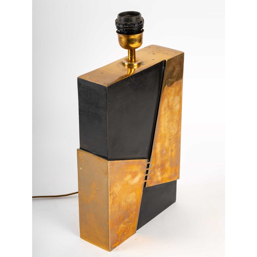 Lampe signée en bronze, 1970 | Biron Lampe signée en bronze, 1970