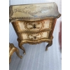 1950/70 Paire De Chevets Italiens Bois Doré 48 X 30 X H 60 cm | Biron 1950/70 Paire De Chevets Italiens Bois Doré 48 X 30 X H 60 cm