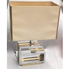 1970 Lampe DLG Willy Rizzo Métal doré Et Chromé H 72 CM | Biron ||||||||||||