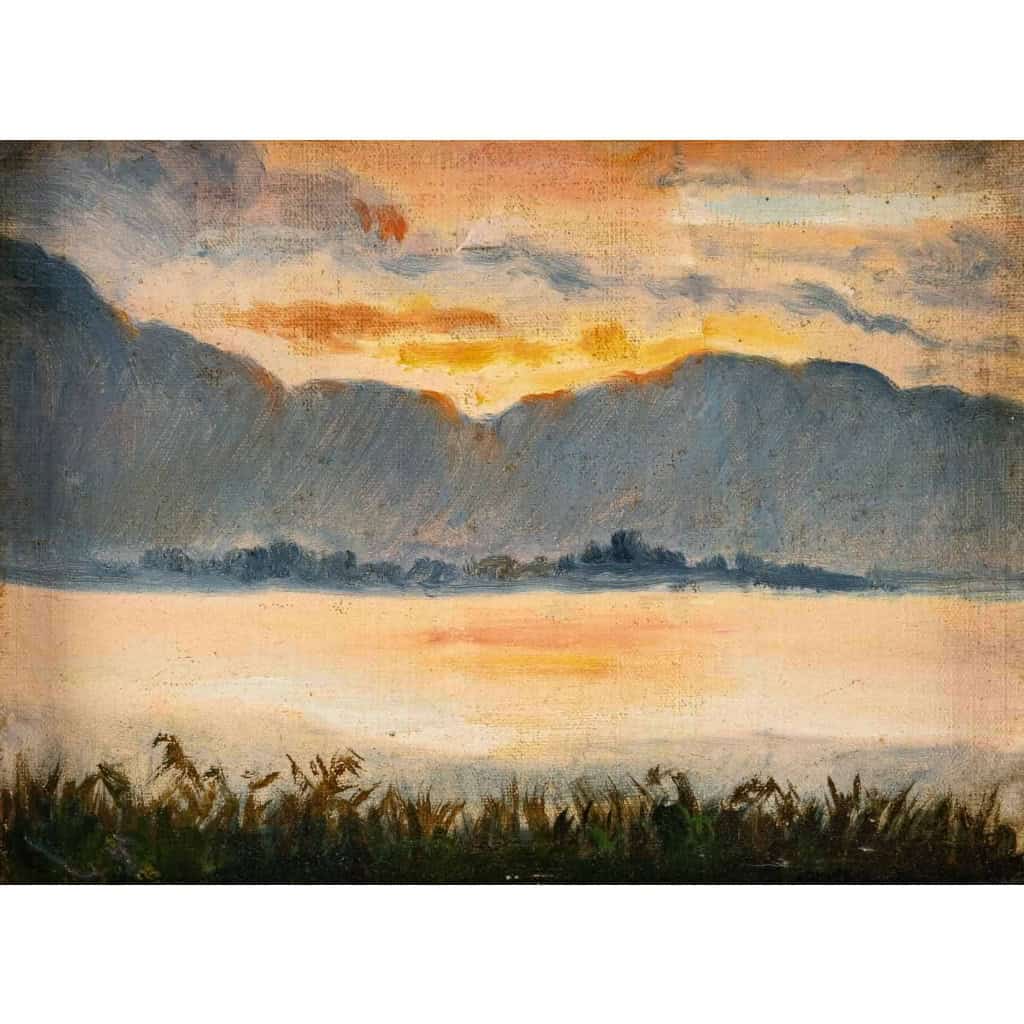 Paysage du Vietnam, 4 huiles signées Auguste Pavie, situées et datées de 1904 | Biron Paysage du Vietnam, 4 huiles signées Auguste Pavie, situées et datées de 1904