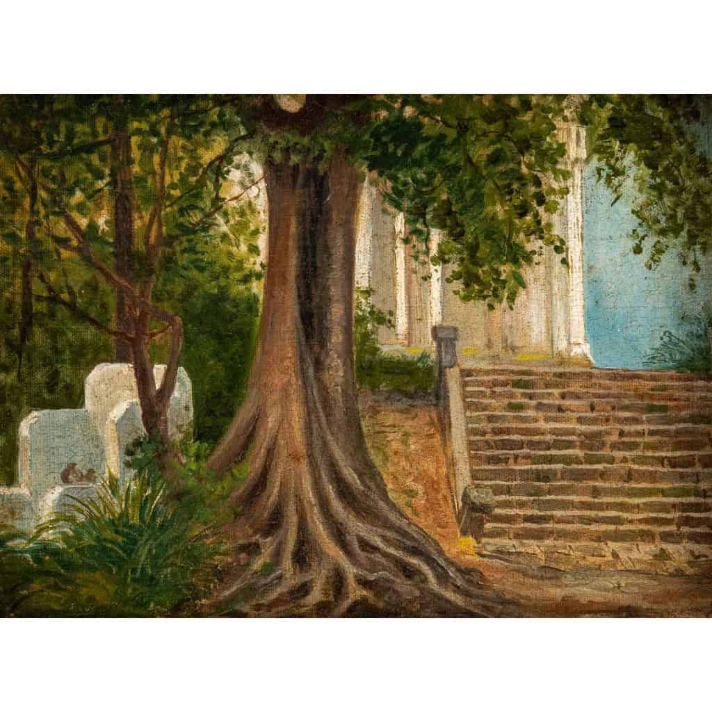 Paysage du Vietnam, 4 huiles signées Auguste Pavie, situées et datées de 1904 | Biron Paysage du Vietnam, 4 huiles signées Auguste Pavie, situées et datées de 1904