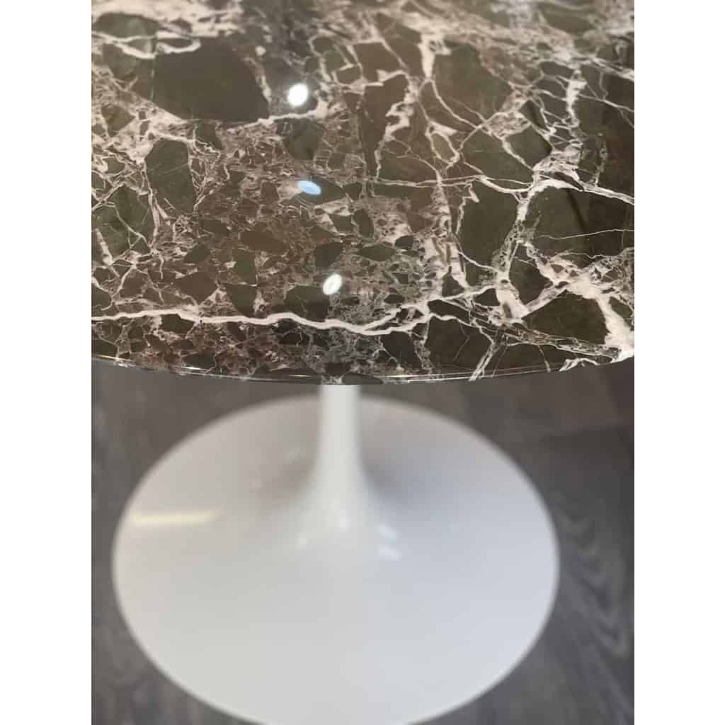 Knoll & Eero Saarinen , Table « Tulip » Marbre Vert imperial 107 cm | Biron Knoll & Eero Saarinen , Table "Tulip" Marbre Vert imperial 107 cm