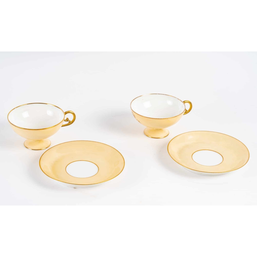 10 tasses Jean Pouyat de Limoges, autour de 1870 | Biron 10 tasses Jean Pouyat de Limoges, autour de 1870