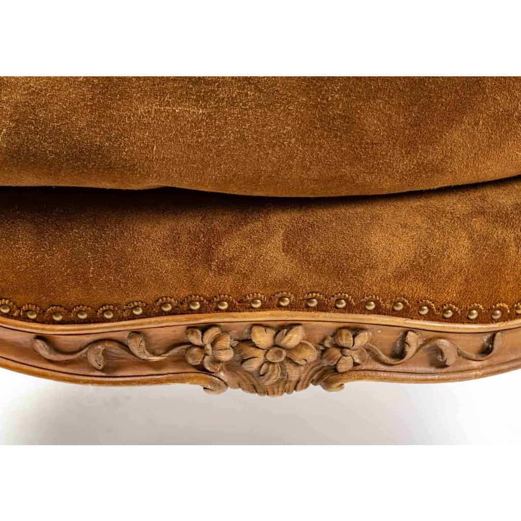 Paire de bergères en hêtre, Style Louis XV, XIXème siècle | Biron Paire de bergères en hêtre, Style Louis XV, XIXème siècle