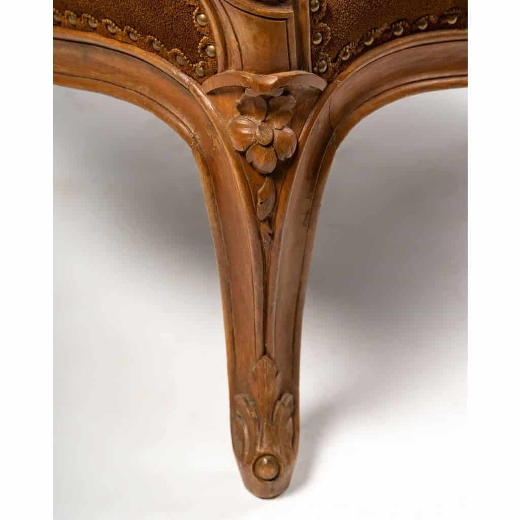 Paire de bergères en hêtre, Style Louis XV, XIXème siècle | Biron Paire de bergères en hêtre, Style Louis XV, XIXème siècle