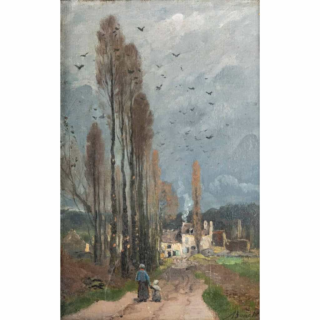 Paysage Huile sur toile, environs de Luzancy signé Alexandre Bouché (1838-1911), daté 1872 | Biron Paysage Huile sur toile, environs de Luzancy signé Alexandre Bouché (1838-1911), daté 1872