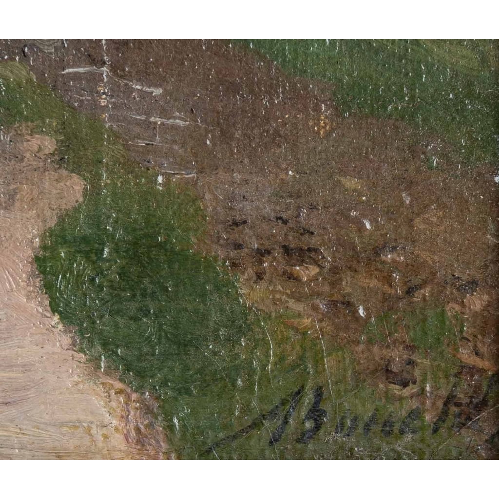 Paysage Huile sur toile, environs de Luzancy signé Alexandre Bouché (1838-1911), daté 1872 | Biron Paysage Huile sur toile, environs de Luzancy signé Alexandre Bouché (1838-1911), daté 1872