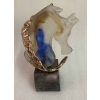 1970/80 Hippocampe En Bronze Et Pâte De Verre, Sculpture Signée LOHE | Biron ||||||||