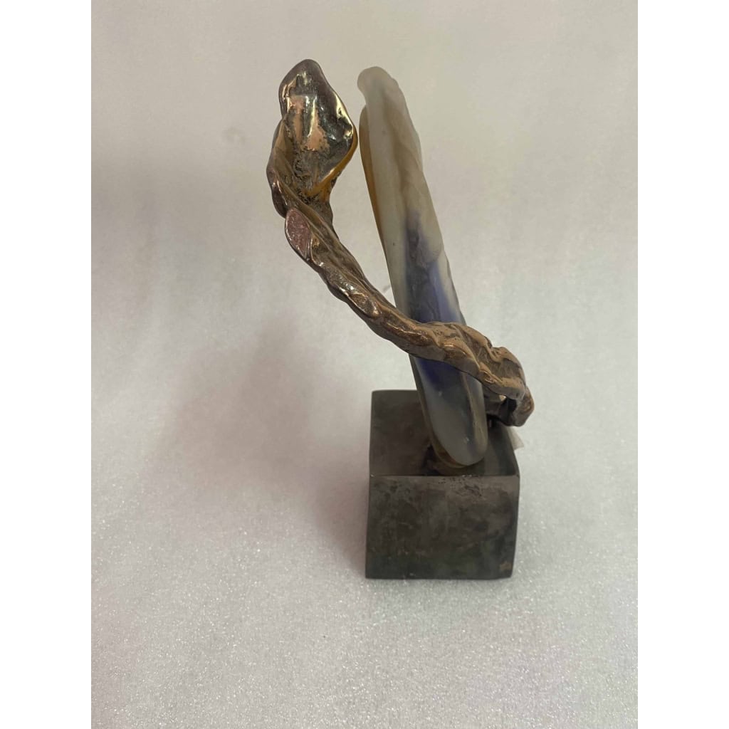 1970/80 Hippocampe En Bronze Et Pâte De Verre, Sculpture Signée LOHE | Biron 1970/80 Hippocampe En Bronze Et Pâte De Verre, Sculpture Signée LOHE