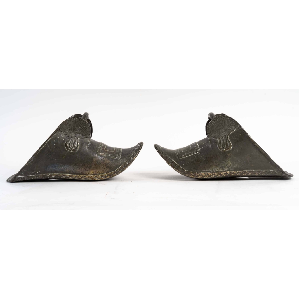 Paire d’étriers en bronze, XIXème siècle | Biron Paire d'étriers en bronze, XIXème siècle
