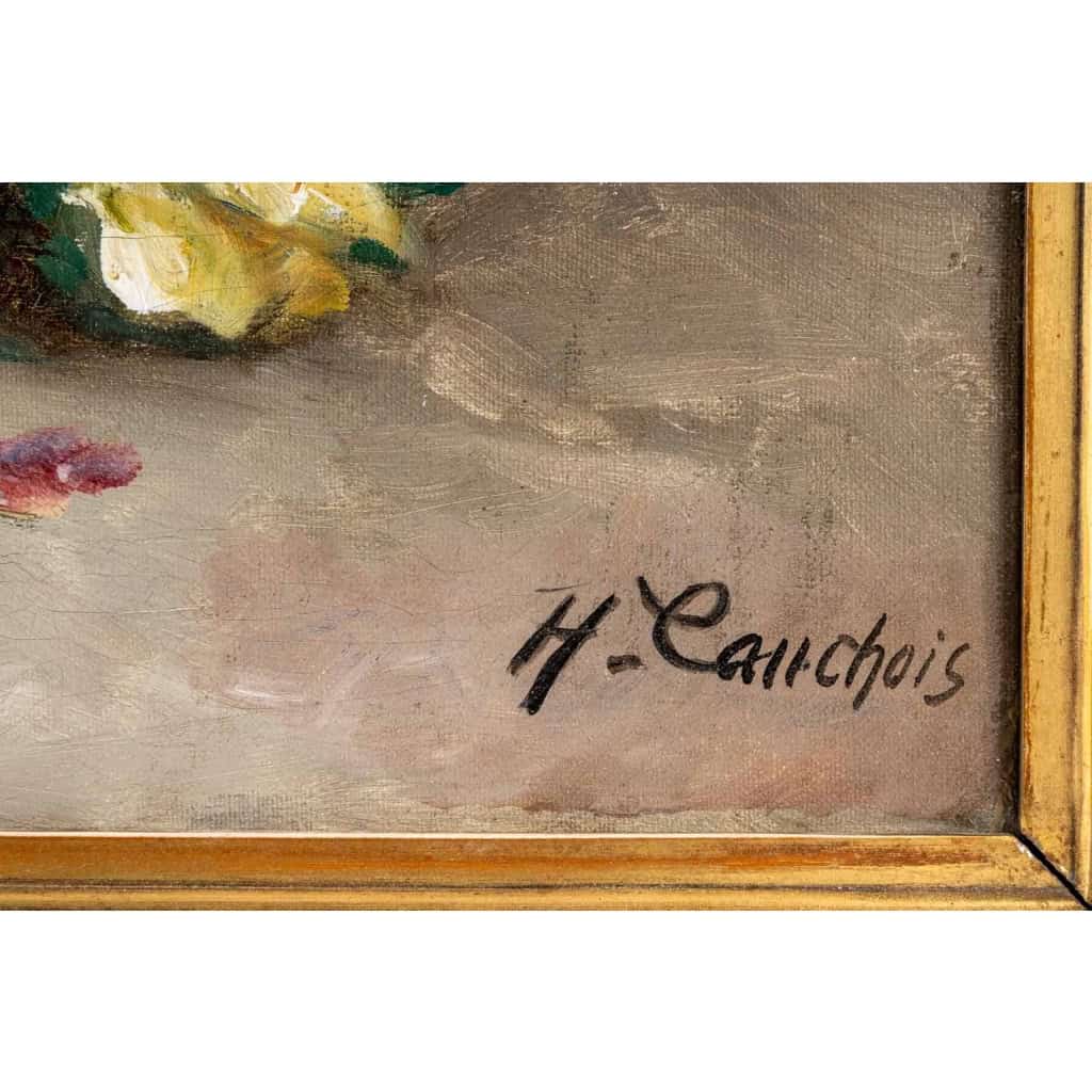Henri Cauchois : Bouquet de roses au pichet.
