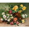 Henri Cauchois : Bouquet de roses au pichet.