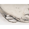 2 assiettes en métal argenté, 1900