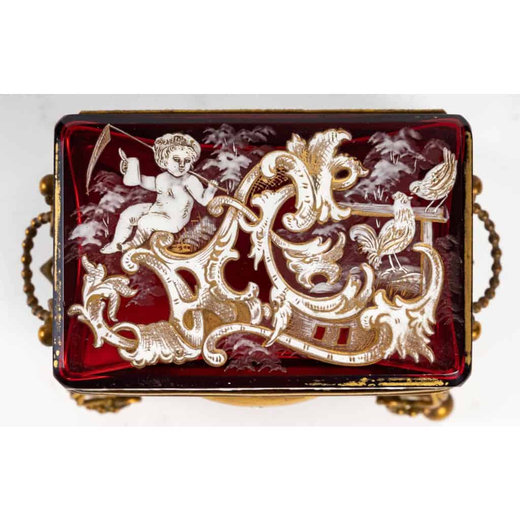 Coffret rectangulaire en bohème, XIXème siècle | Biron Coffret rectangulaire en bohème, XIXème siècle