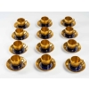 Service à café bleu de Sèvres à double incrustations, 1920 | Biron Service à café bleu de Sèvres à double incrustations, 1920