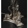 Lampe à 3 dauphins en bronze argenté | Biron Lampe à 3 dauphins en bronze argenté