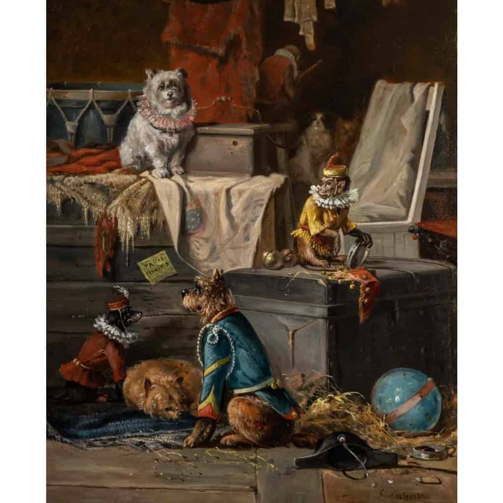 Henri Joseph Gommarus Carpentero (1820-1874) Les Animaux Du Cirque.