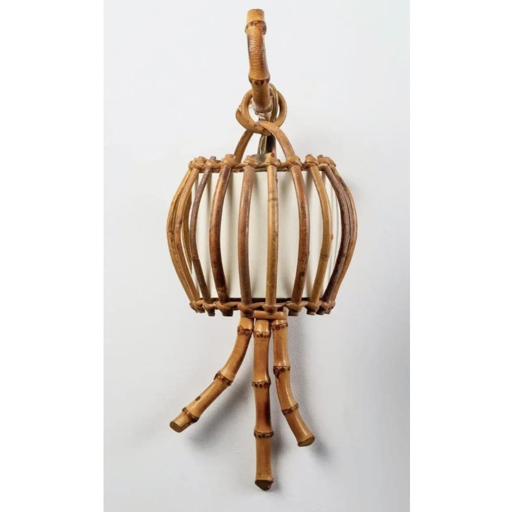 1960 Paire d’appliques « Lanterne » Louis Sognot | Biron 1960 Paire d'appliques "Lanterne" Louis Sognot