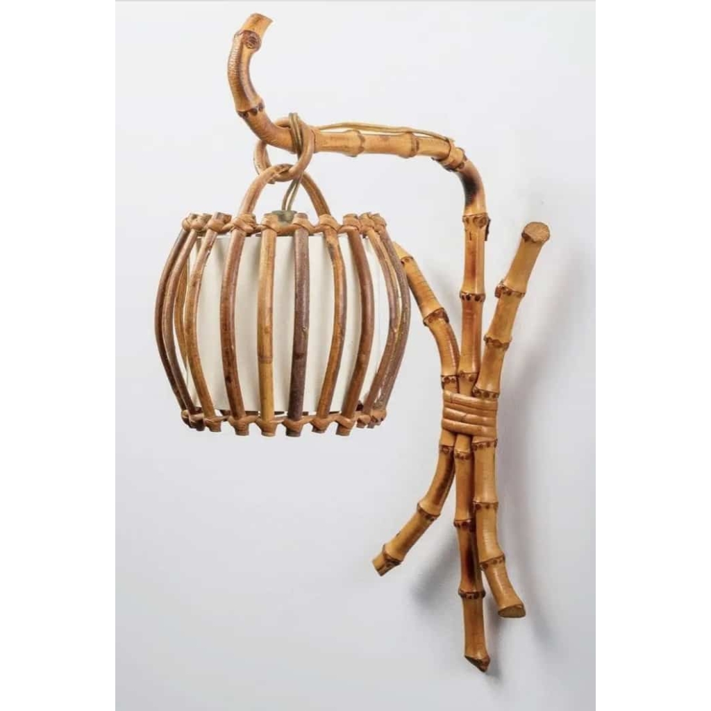 1960 Paire d’appliques « Lanterne » Louis Sognot | Biron 1960 Paire d'appliques "Lanterne" Louis Sognot