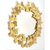 1960 Miroir aux papillons en métal doré de la Maison FlorArt | Biron 1960 Miroir aux papillons en métal doré de la Maison FlorArt