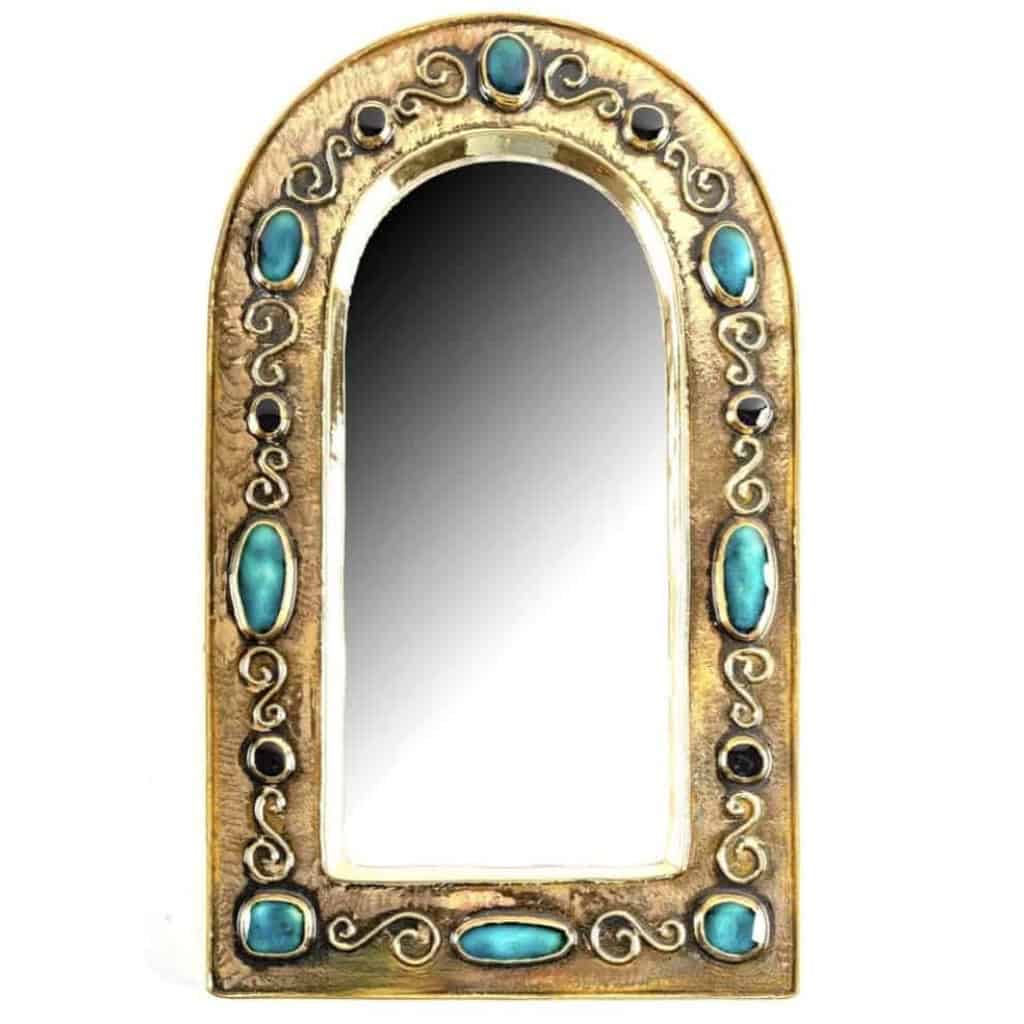 1970 Miroir de François Lembo, céramique. signé | Biron ||||||
