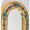 1970 Miroir de François Lembo, céramique. signé | Biron 1970 Miroir de François Lembo, céramique. signé