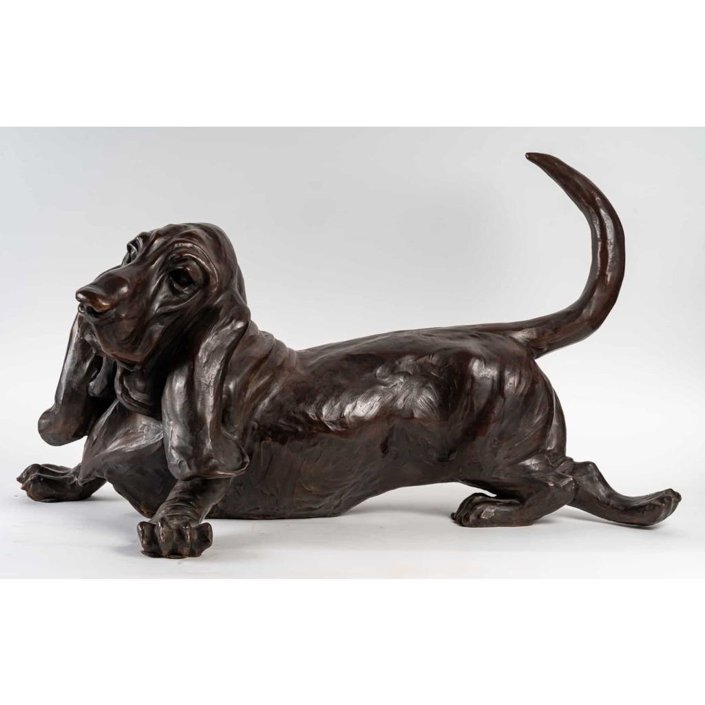 Basset « Cyrano » en bronze de la fonderie Chapon | Biron ||||||||||