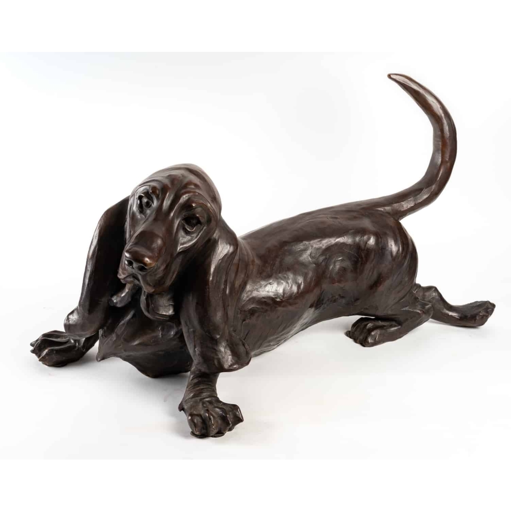 Basset « Cyrano » en bronze de la fonderie Chapon | Biron Basset "Cyrano" en bronze de la fonderie Chapon