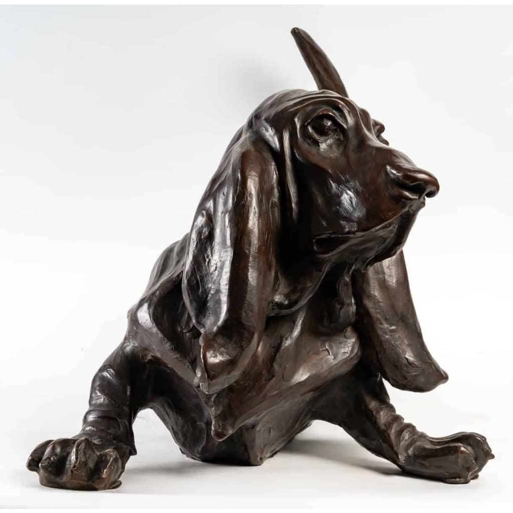 Basset « Cyrano » en bronze de la fonderie Chapon | Biron Basset "Cyrano" en bronze de la fonderie Chapon