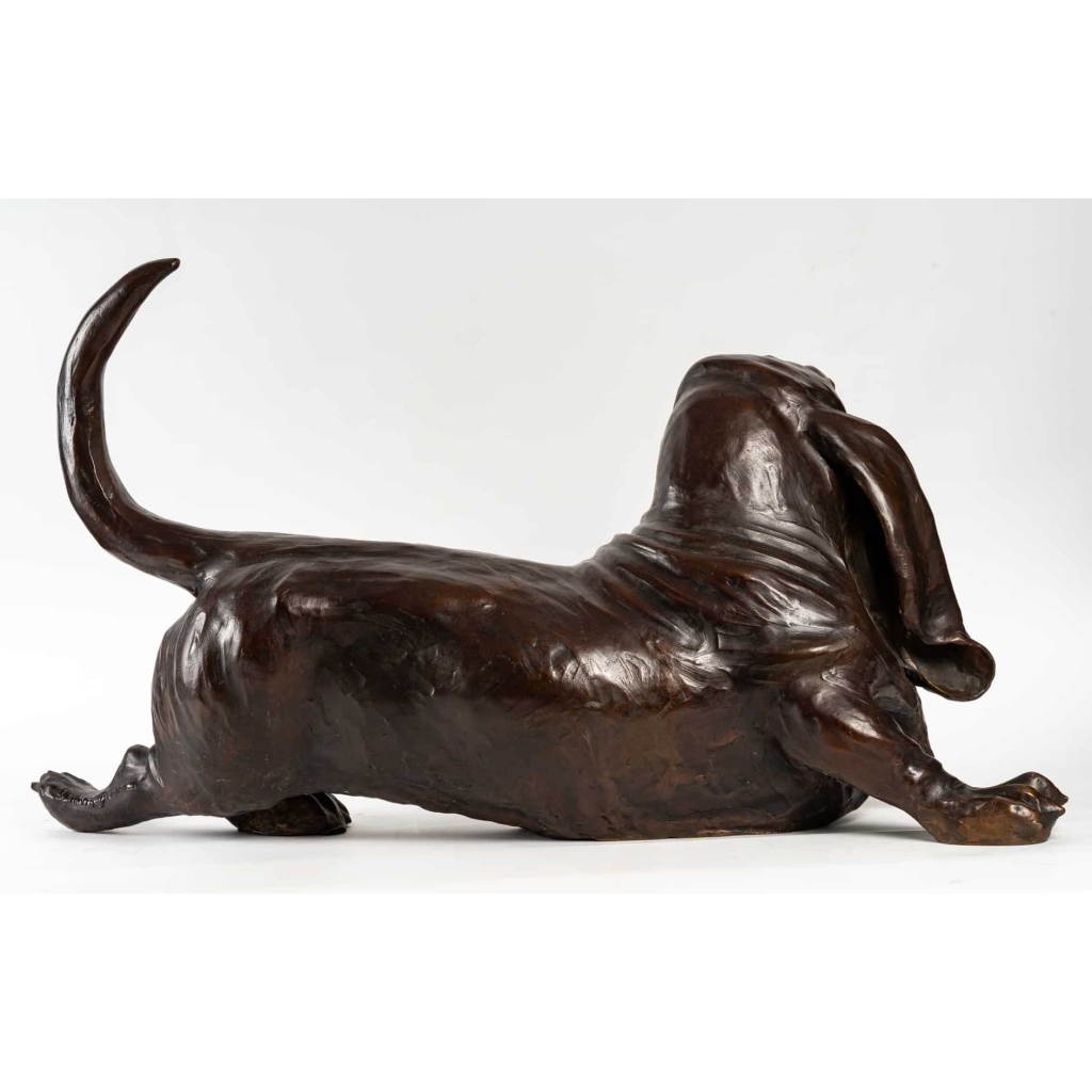 Basset « Cyrano » en bronze de la fonderie Chapon | Biron Basset "Cyrano" en bronze de la fonderie Chapon