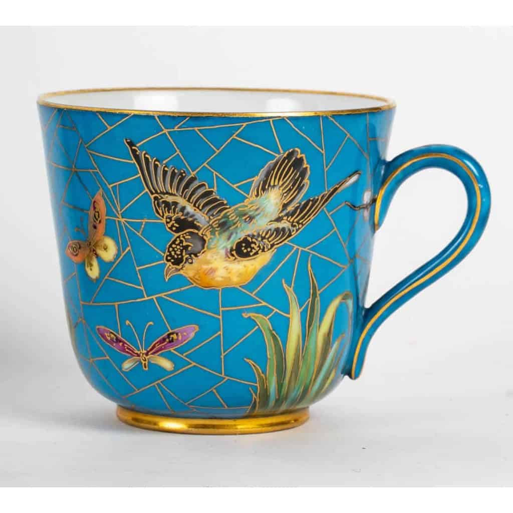 5 tasses à oiseaux Pickenhammer (1876-1887) | Biron 5 tasses à oiseaux Pickenhammer (1876-1887)