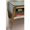 1950/70 Commode Style LXV Gainée De Miroirs Gravés A 2 Tiroirs