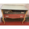 1950/70 Commode Style LXV Gainée De Miroirs Gravés A 2 Tiroirs